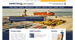 Desktop Screenshot of emirateslogistics.net