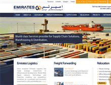 Tablet Screenshot of emirateslogistics.net